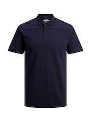 JACK & JONES Blue 100% Cotton Polo Shirts 3 Pack - Image 7 of 8