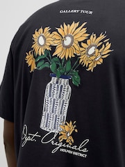 JACK & JONES Black Graphic Back Print 100% Cotton T-Shirt - Image 4 of 5