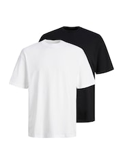 JACK & JONES Relaxed Fit 100% Cotton T-Shirts 2 Pack - Bild 1 von 7