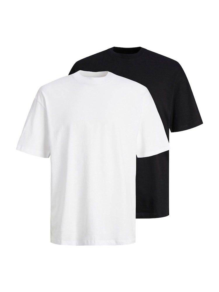 JACK & JONES Relaxed Fit 100% Cotton T-Shirts 2 Pack - Bild 1 von 7
