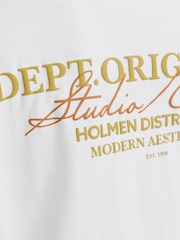 JACK & JONES White Short Sleeve Crew Neck 100% Cotton T-Shirt - Image 5 of 5