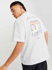 JACK & JONES White Graphic Back Print 100% Cotton T-Shirt - Image 1 of 5