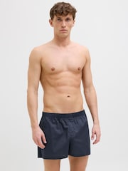 JACK & JONES Light Blue 100% Cotton Boxers 3 Pack - Image 2 of 7