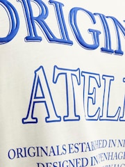 JACK & JONES White Back Print 100% Cotton T-Shirt - Image 5 of 5