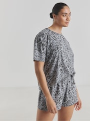 Simply Be Grey Value Short Pyjamas Set 2 Pack - Image 3 of 4