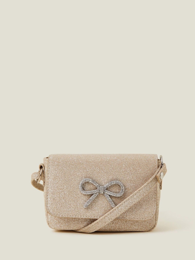 حقيبة صغيرة للبنات مزينة بفيونكة لامعة من Angels by Accessorize - صورة 1 من 1 حقيبة صغيرة للبنات مزينة بفيونكة لامعة من Angels by Accessorize - صورة 1 من 1
