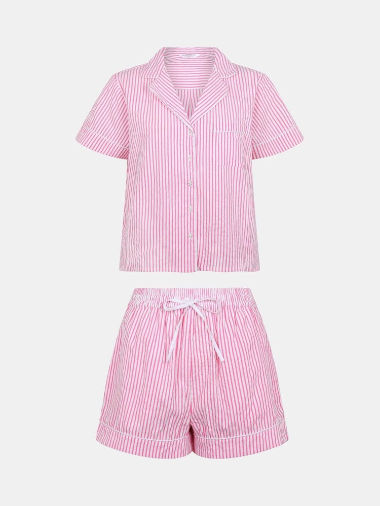 Accessorize Stripe 100% Cotton Short Pyjamas Set - صورة 4 من 4 Accessorize Stripe 100% Cotton Short Pyjamas Set - صورة 4 من 4