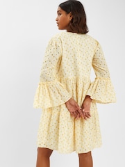 Accessorize Broderie curto com mangas bufantes Dress - Imagem 2 de 4