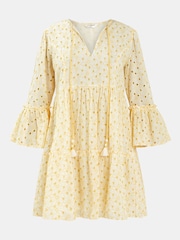 Accessorize Broderie curto com mangas bufantes Dress - Imagem 4 de 4