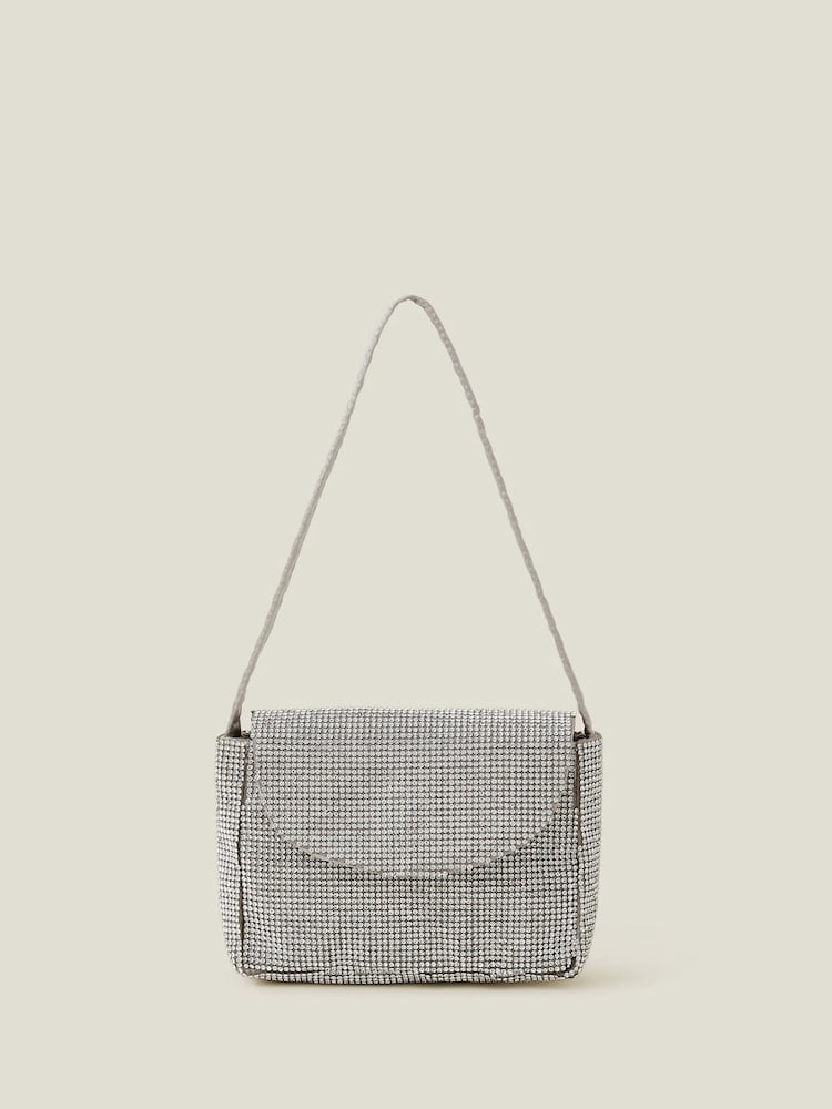 Angels By Accessorize Grey Girls Gem Sparkle Mini Bag - Image 1 of 2
