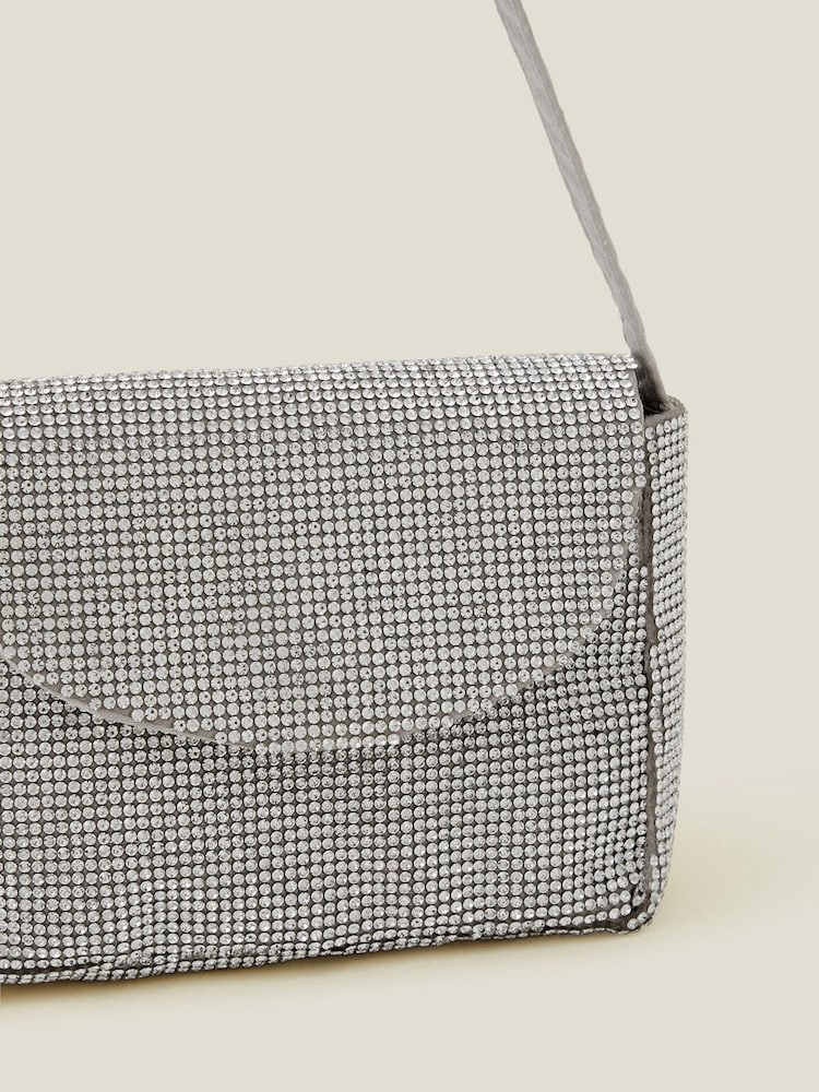 Angels By Accessorize Grey Girls Gem Sparkle Mini Bag - Image 2 of 2