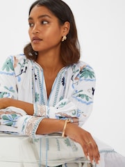 Accessorize White Long-Sleeve Embroidered Maxi Dress - Image 3 of 3