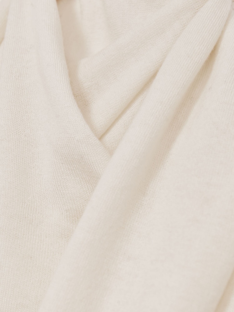 Reiss Cream Alexis Wool Scarf-Tie Draped Jumper - Image 5 of 5
