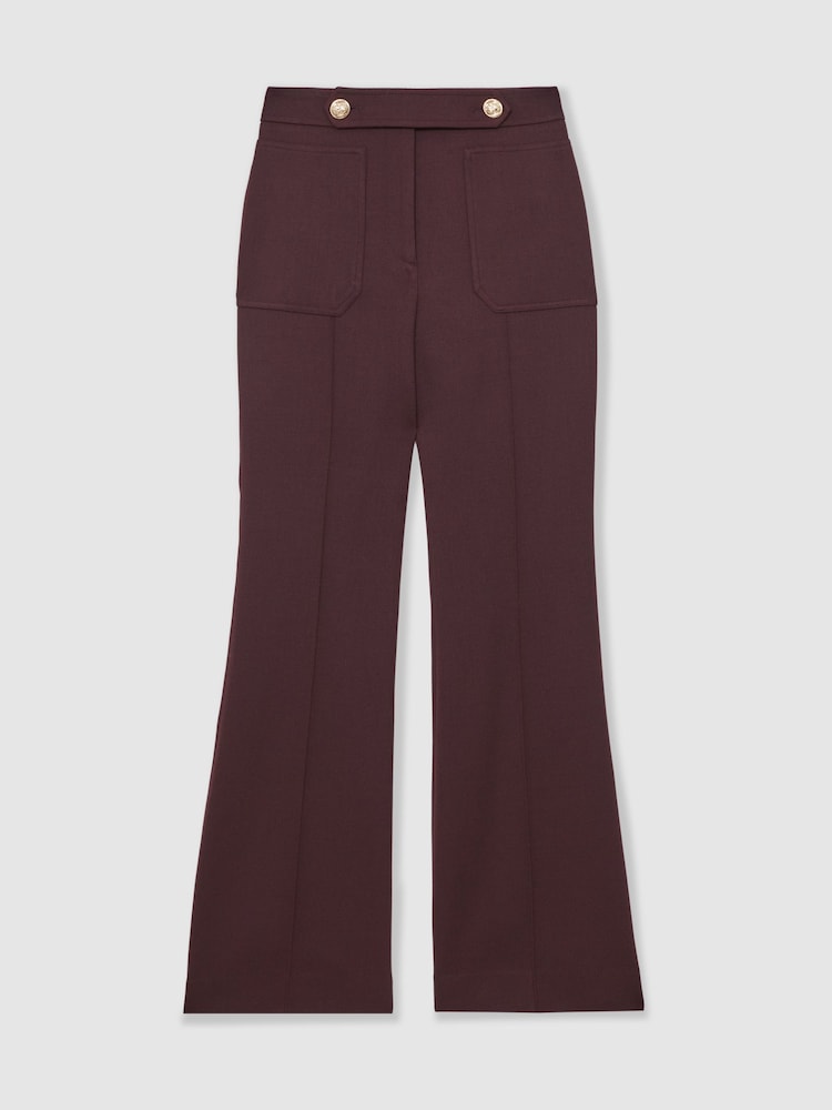 Reiss Burgundy Lily Petite Trousers - Image 2 of 7