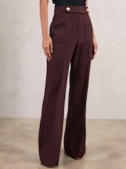 Reiss Burgundy Lily Petite Trousers - Image 3 of 7