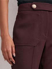 Reiss Burgundy Lily Petite Trousers - Image 4 of 7