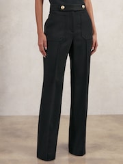 Reiss Black Lily Petite Trousers - Image 1 of 7