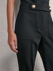 Reiss Black Lily Petite Trousers - Image 4 of 7