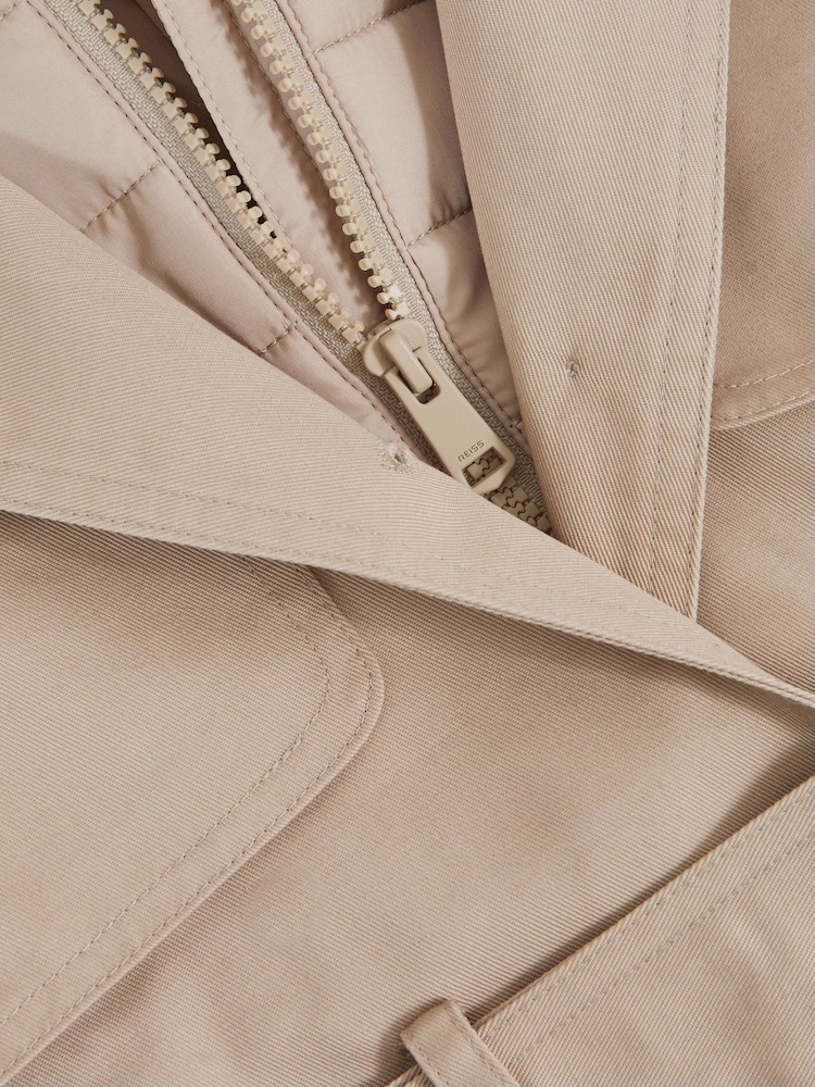 Reiss Stone Astrid 13-14 yrs Removable-Hood Trench Coat - Image 5 of 5 Reiss Stone Astrid 13-14 yrs Removable-Hood Trench Coat - Image 5 of 5