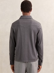 Reiss Charcoal Grey Ledger Shirt - Image 5 of 6