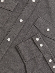 Reiss Charcoal Grey Ledger Shirt - Image 6 of 6