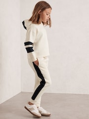 Reiss Ecru Cara Cotton-Blend Joggers and Hoodie Set - Image 1 of 5