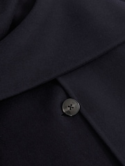 Reiss Navy Indira Petite Wool-Blend Scarf Blindseam Coat - Image 6 of 10