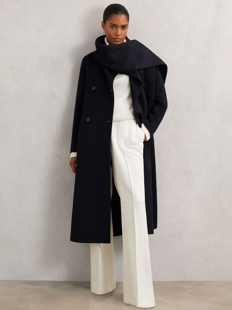 Reiss Navy Indira Coat - Image 1 of 6 Reiss Navy Indira Coat - Image 1 of 6