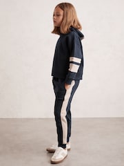 Reiss Navy Cara Cotton-Blend Joggers and Hoodie Set - Image 3 of 4