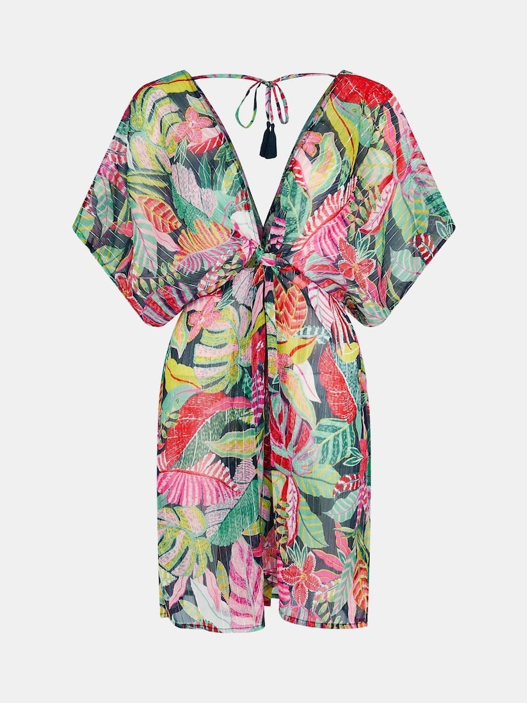 Accessorize Tropical Print Chiffon Kaftan - Imagen 4 de 4