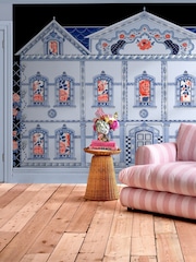 Cath Kidston Navy Doll House Mural 4 x 2.5m - Image 1 of 4