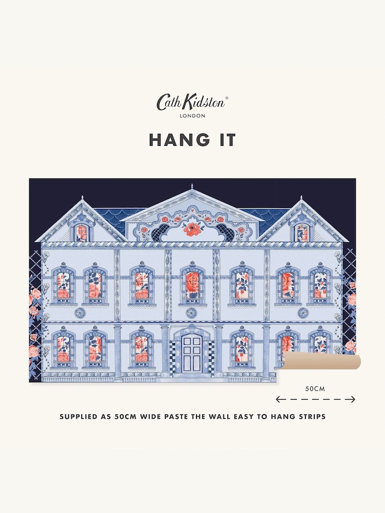 Cath Kidston Navy Doll House Mural 4 x 2.5m - Image 4 of 4