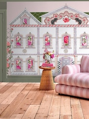 Cath Kidston Pink Doll House Mural 4 x 2.5m - Image 1 of 4