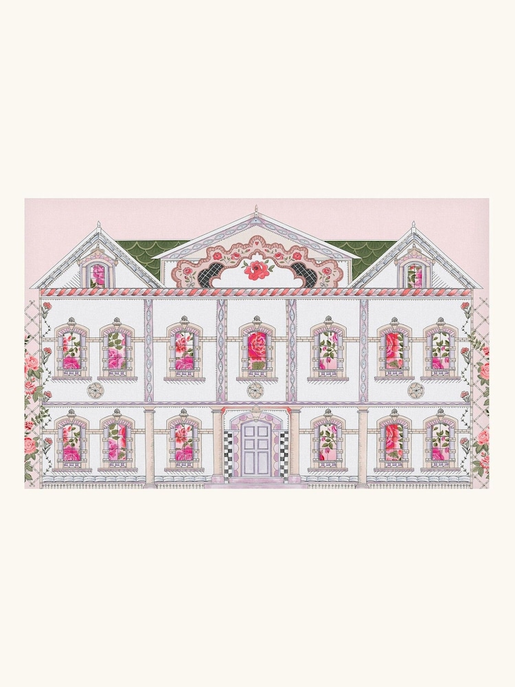 Cath Kidston Pink Doll House Mural 4 x 2.5m - Image 2 of 4 Cath Kidston Pink Doll House Mural 4 x 2.5m - Image 2 of 4