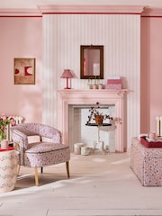 Cath Kidston Pink Rose Ticking Stripe 10M Wallpaper - Image 1 of 5