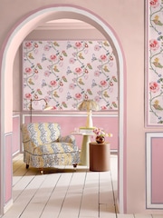 Cath Kidston Pink Catnip 10M Wallpaper - Image 1 of 4