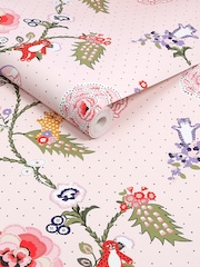Cath Kidston Pink Catnip 10M Wallpaper - Image 3 of 4