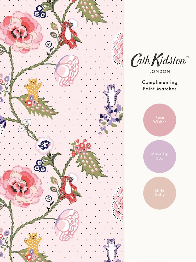 Cath Kidston Pink Catnip 10M Wallpaper - Image 4 of 4