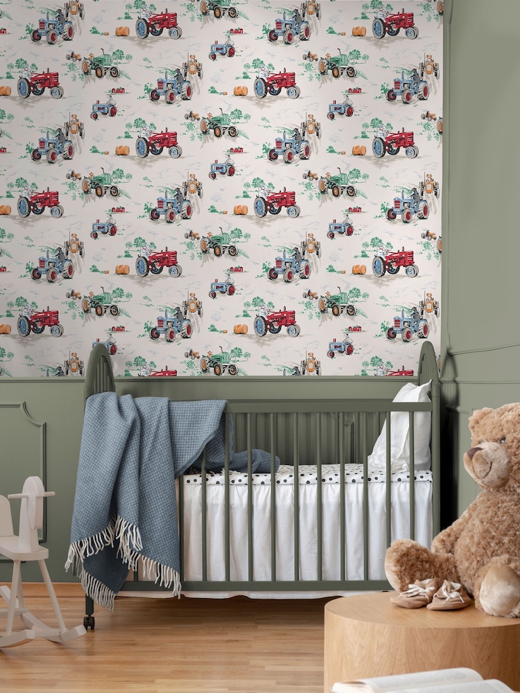 Cath Kidston Multi Tractor 10M Wallpaper - Image 2 of 6