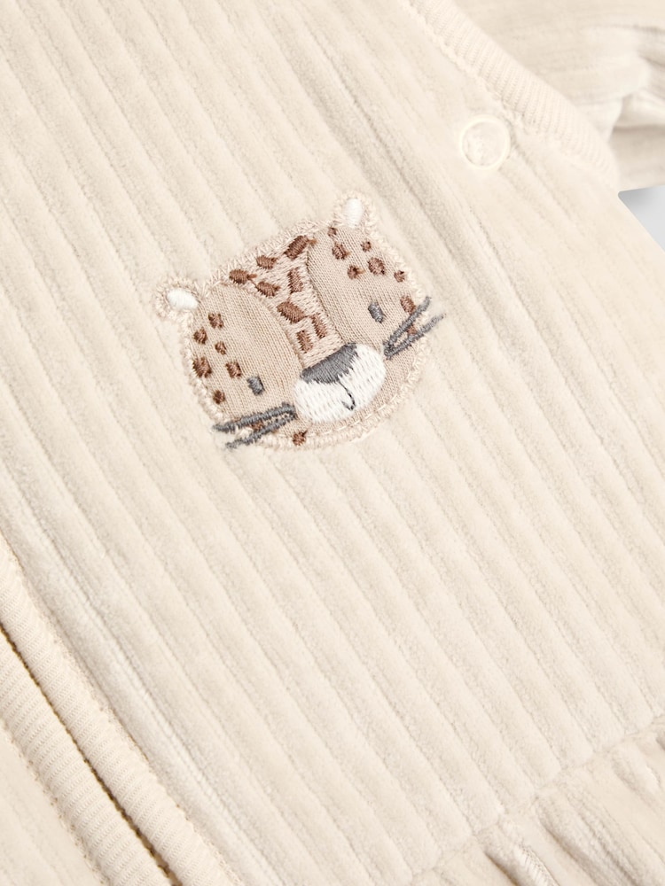 JoJo Maman Bébé Neutral Leopard Ribbed Velour 3.5 Tog Baby Sleeping Bag - Image 6 of 6 JoJo Maman Bébé Neutral Leopard Ribbed Velour 3.5 Tog Baby Sleeping Bag - Image 6 of 6