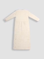 JoJo Maman Bébé Neutral Leopard Ribbed Velour 3.5 Tog Toddler Sleeping Bag - Image 2 of 5