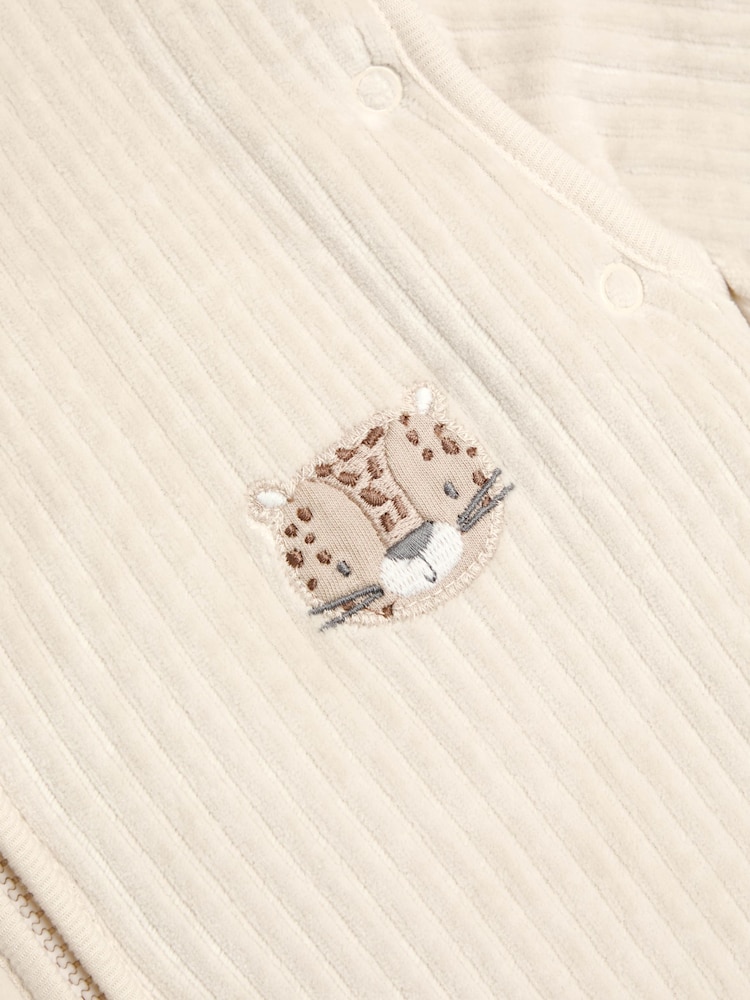 JoJo Maman Bébé Neutral Leopard Ribbed Velour 3.5 Tog Toddler Sleeping Bag - Image 5 of 5 JoJo Maman Bébé Neutral Leopard Ribbed Velour 3.5 Tog Toddler Sleeping Bag - Image 5 of 5