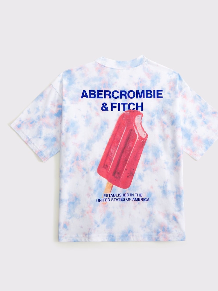 Abercrombie & Fitch Graphic Print Logo White T-Shirt - Image 2 of 2