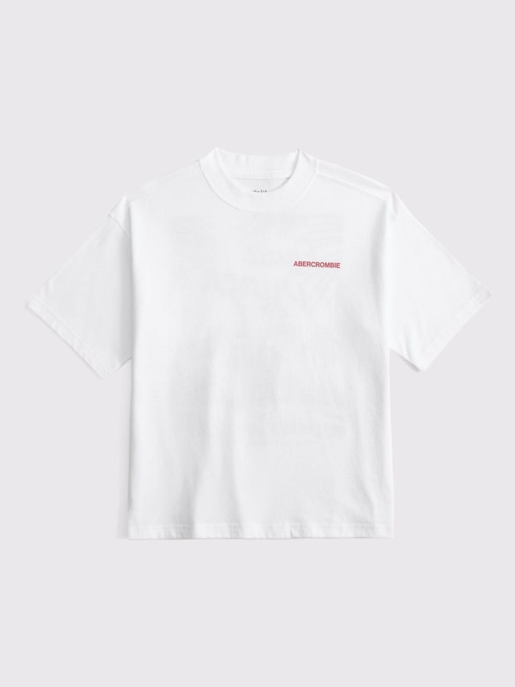 Abercrombie & Fitch Imagery Logo Graphic Print White T-Shirt - Image 1 of 2
