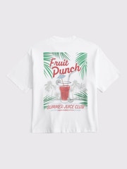 Abercrombie & Fitch Imagery Logo Graphic Print White T-Shirt - Image 2 of 2
