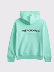 Abercrombie & Fitch Green Logo Popover Hoodie - Image 2 of 2