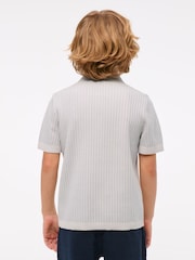 Grau - Abercrombie & Fitch Strick-Poloshirt - Bild 2 von 8