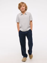 Grau - Abercrombie & Fitch Strick-Poloshirt - Bild 5 von 8