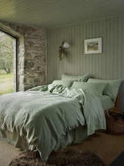 Piglet in Bed Sage Green Duvet Cover - Image 1 of 4