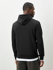 Fred Perry Zip Up Black Hoodie - Image 2 of 4